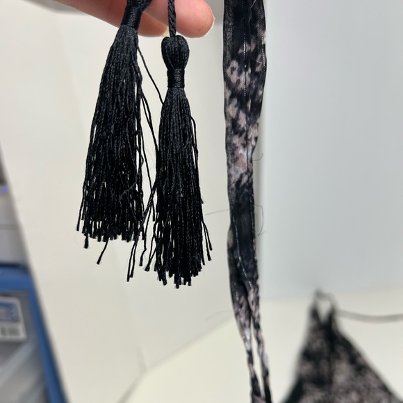 TopShop Metallic Snakeskin Print Belted Dress Size 6 - Picture 10 of 10